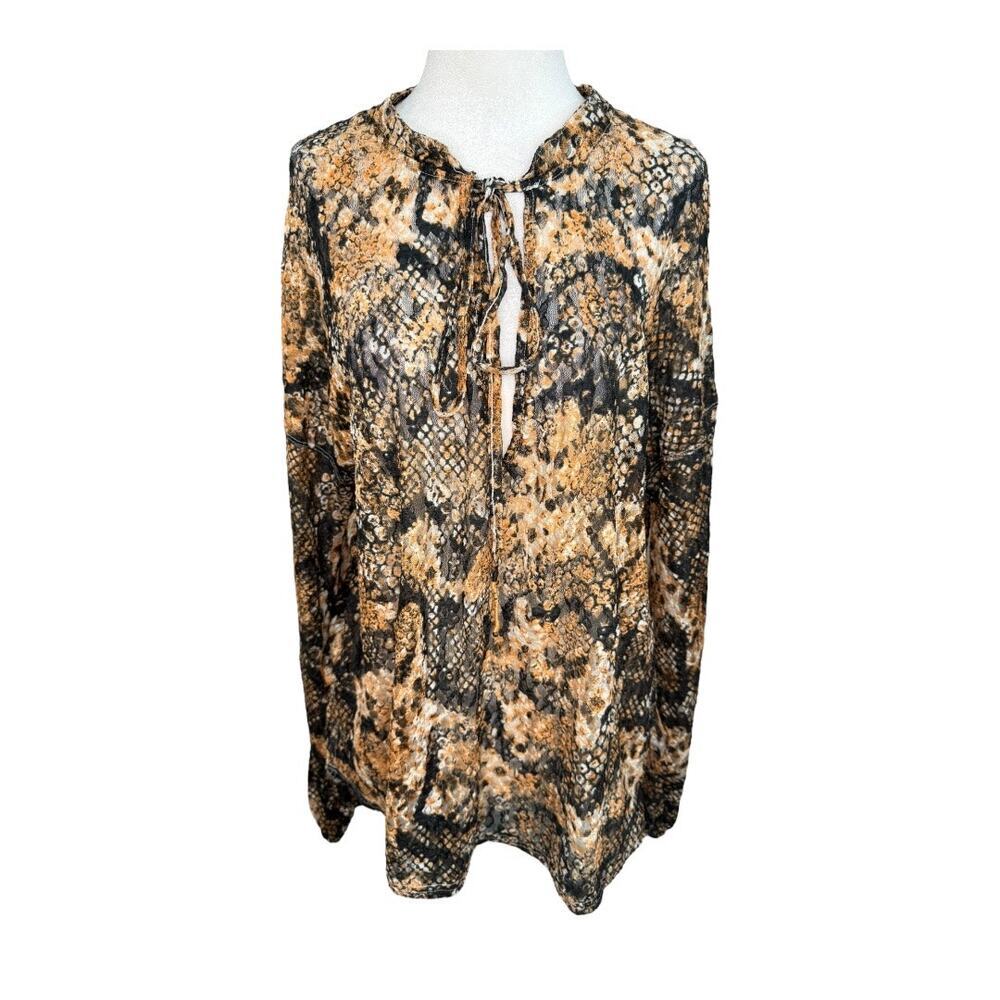 NEW Free People Out For The Night Top In Snake Combo NWOT Size XS‎